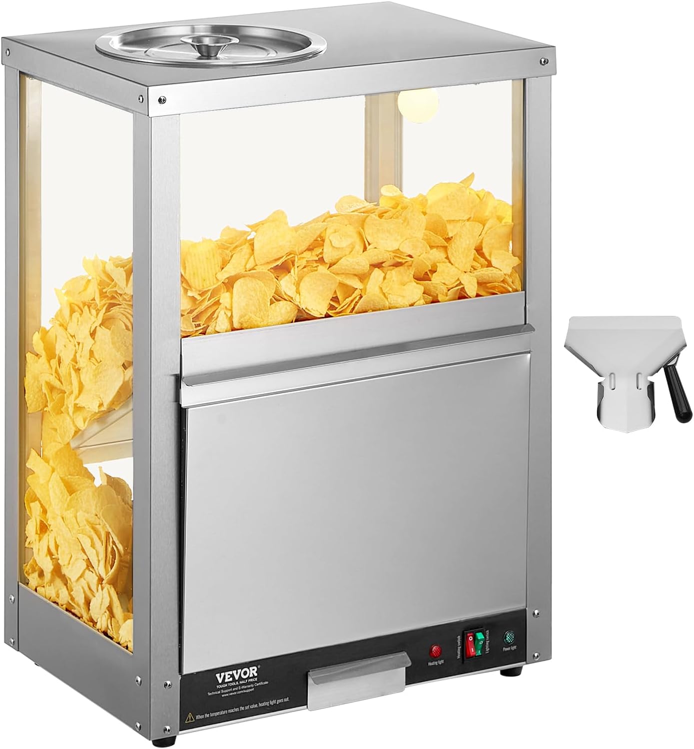 VEVOR Nacho Chip Warmer - 84.5QT Stainless Steel Machine