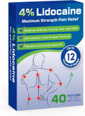 Lidocaine Patches Maximum Strength 40 Pack - 12 Hour Relief