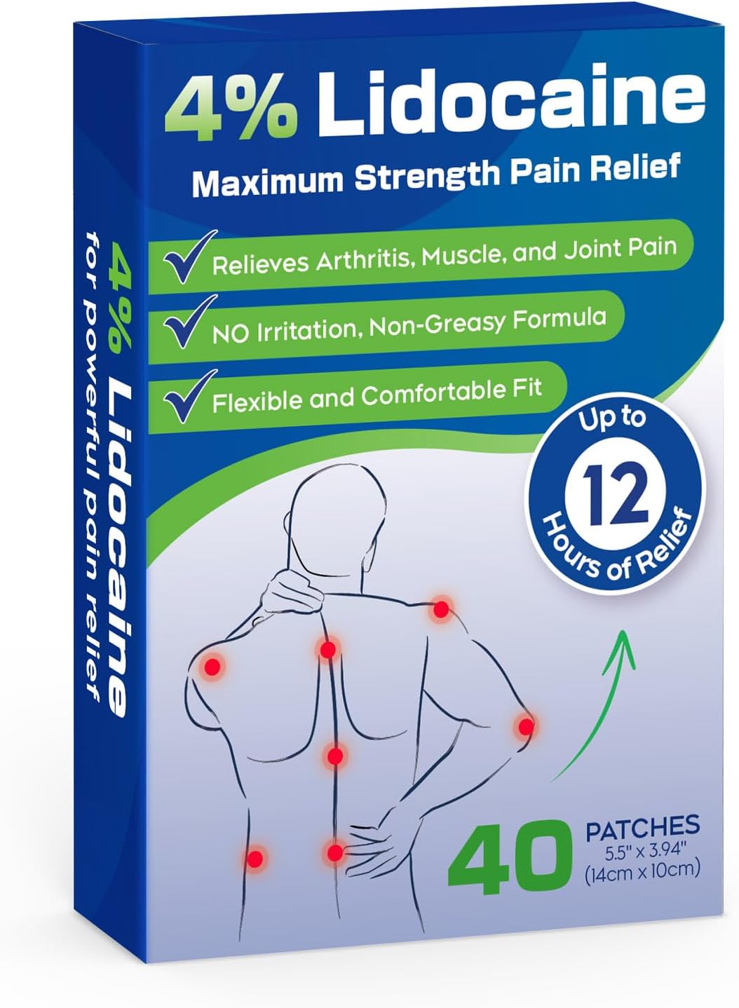 Uposiut Lidocaine Patches for Maximum Strength Pain Relief