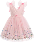 Toddler Butterfly Dress Sparkle Sequins Tulle - Charming Birthday