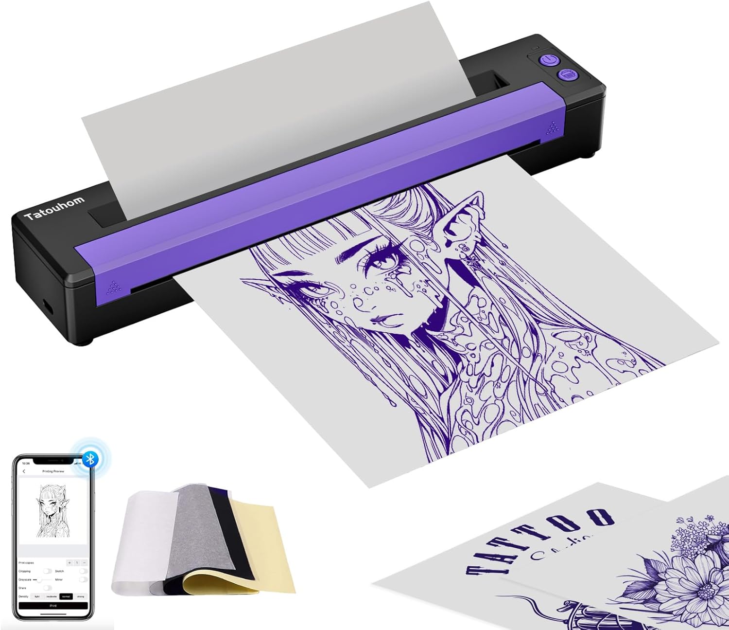 Bluetooth Tattoo Stencil Printer - Easy Transfers!