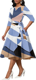 Midi A-Line Fit and Flare Dress for Women - Comfortable Everyday
