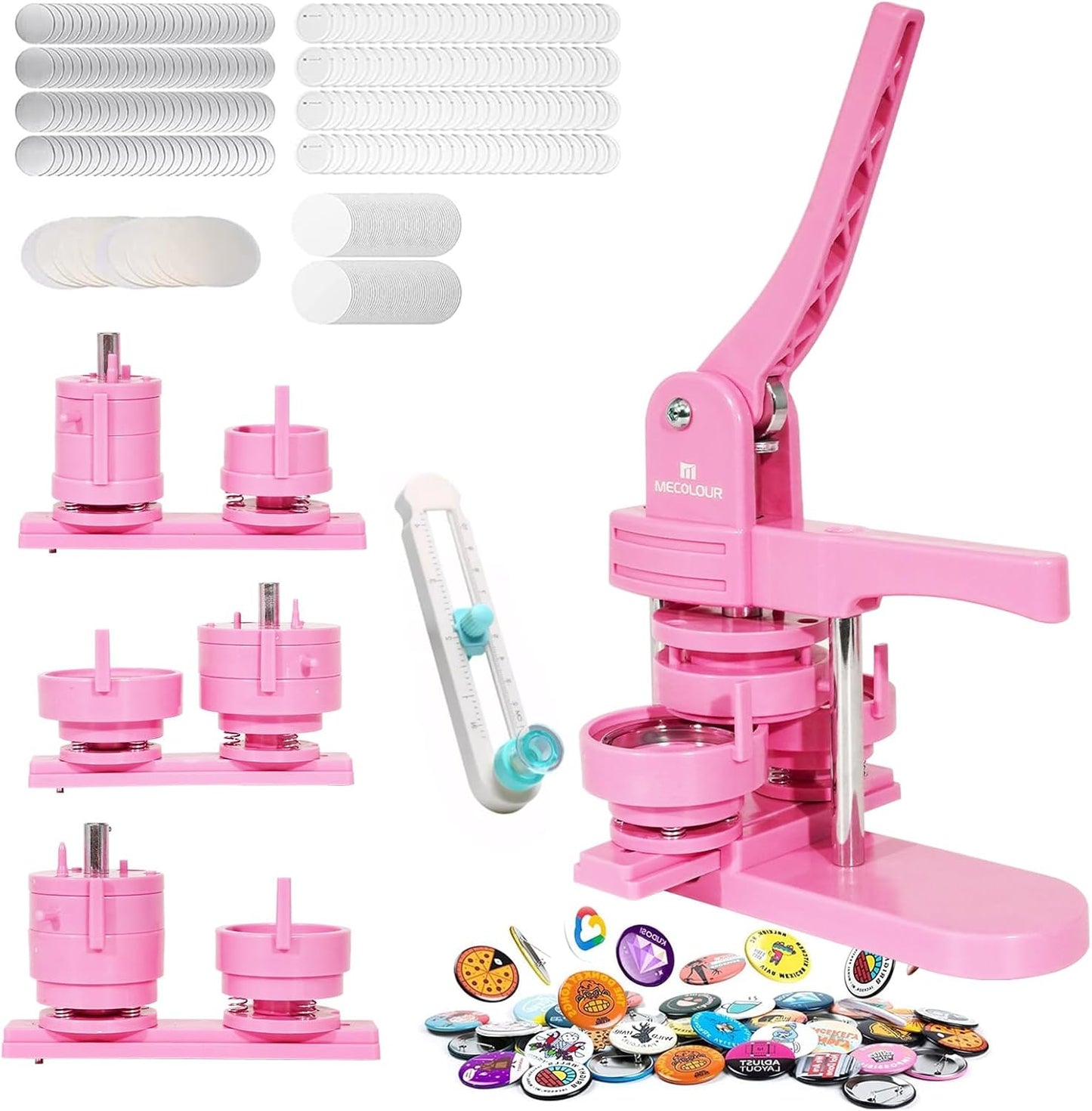 MECOLOUR Button Maker Machine for DIY Personalized Pinback Buttons