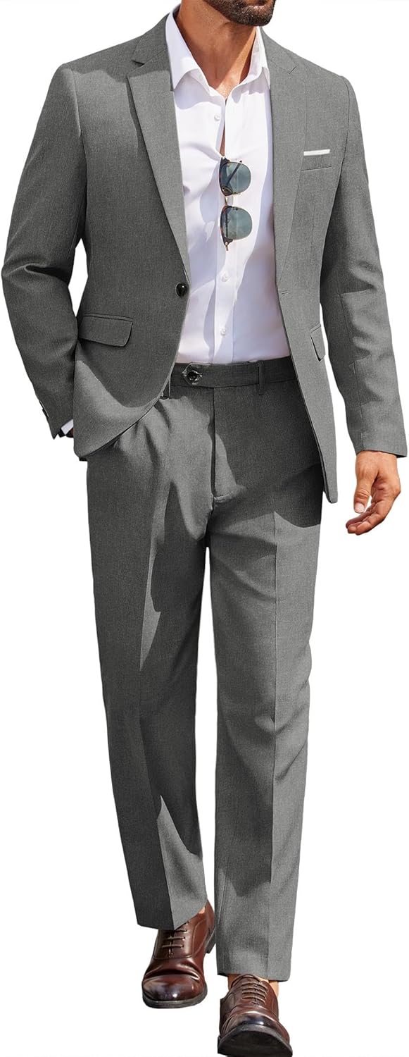 Classic Fit 2 Piece Suit Set for Men - Stylish and Versatile