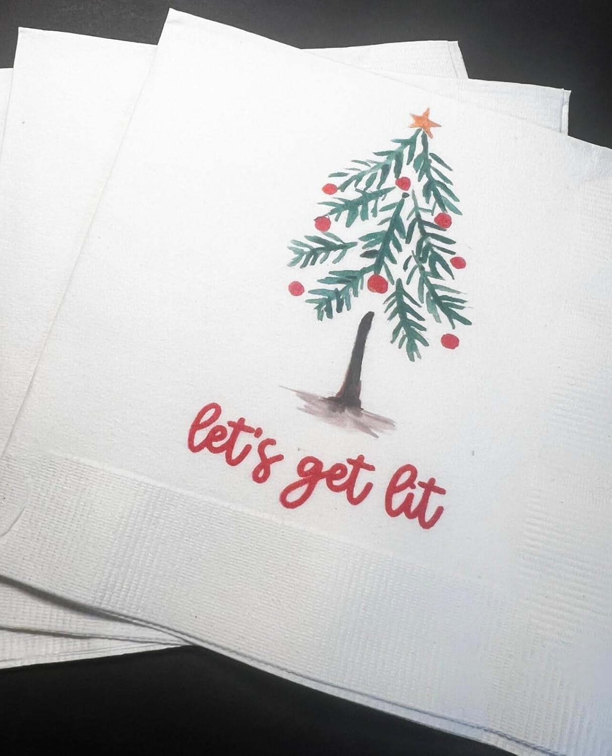 25 Funny Friendsmas Cocktail Napkins - Get Lit & Merry!
