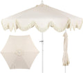 Collins 9 ft Classic Cottage Tassel Market Patio Umbrella - Cream