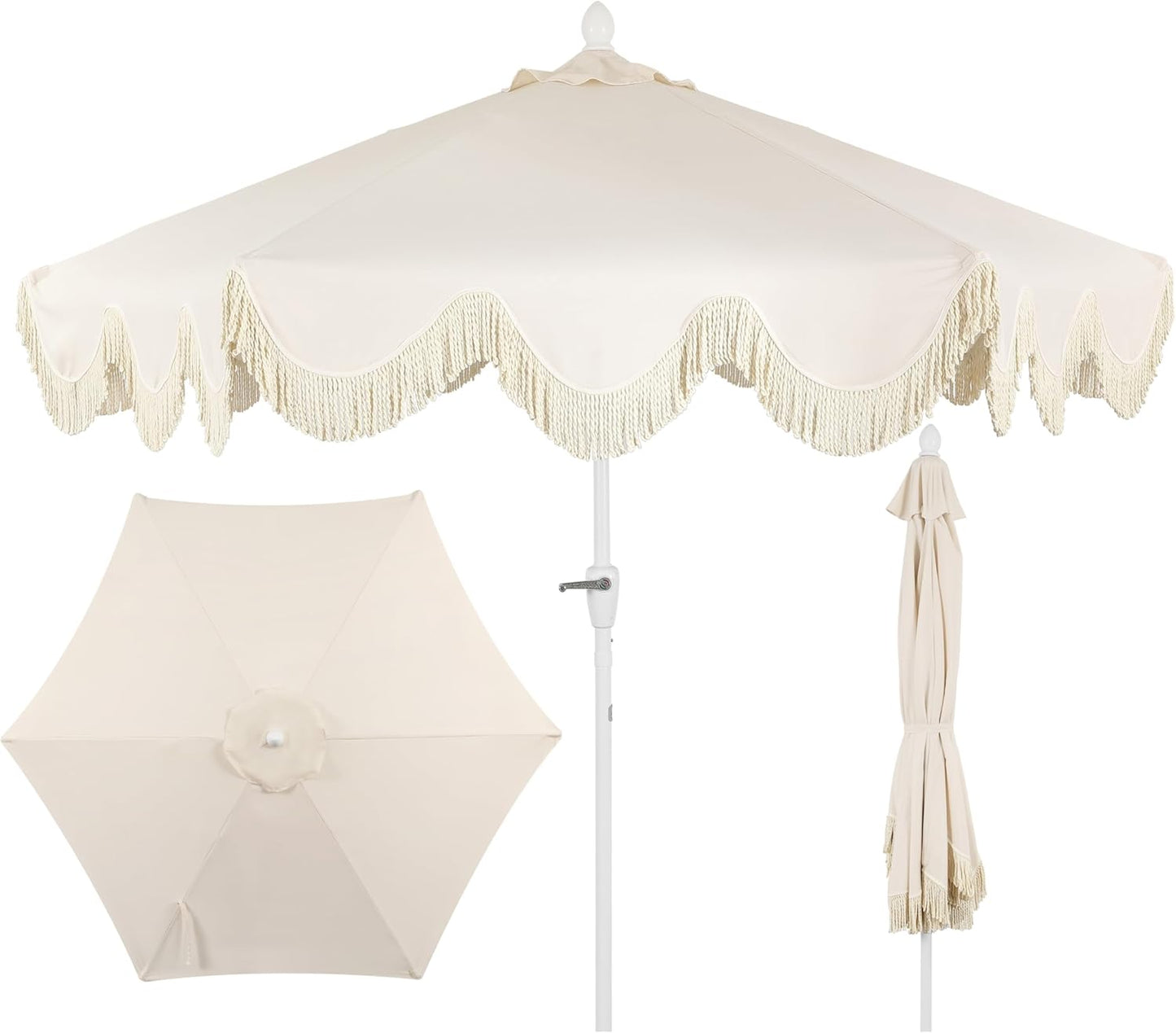 Collins 9 ft. Classic Cottage Tassel Market Patio Umbrella Review