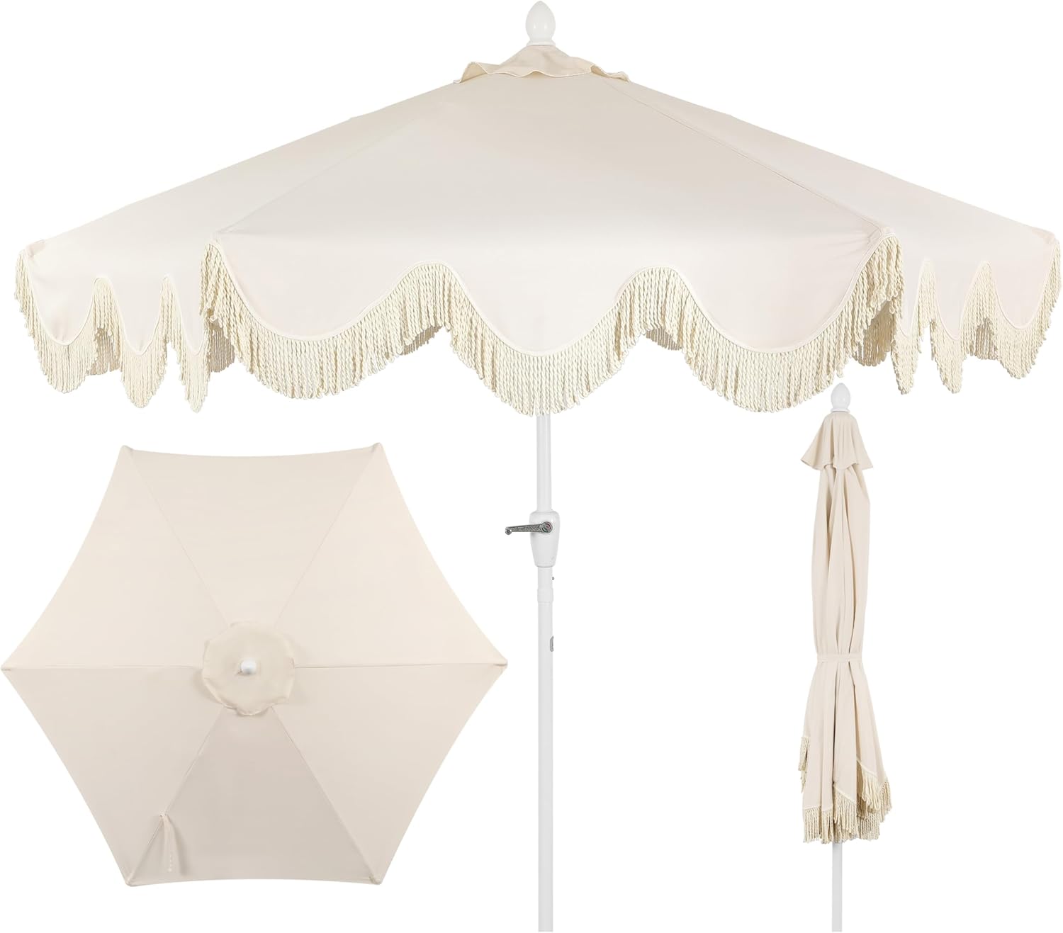Collins 9 ft. Classic Cottage Tassel Market Patio Umbrella Review