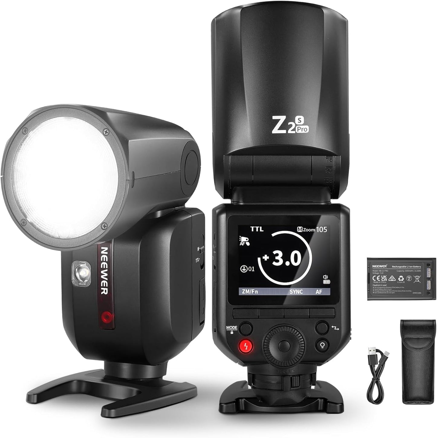 NEEWER Z2PRO-S TTL Round Head Flash Speedlite for Sony Cameras
