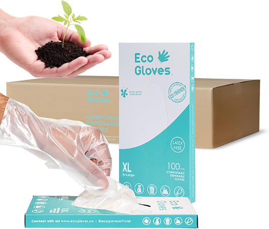 Plant-Based Compostable Eco-Friendly Gloves for Food Prep