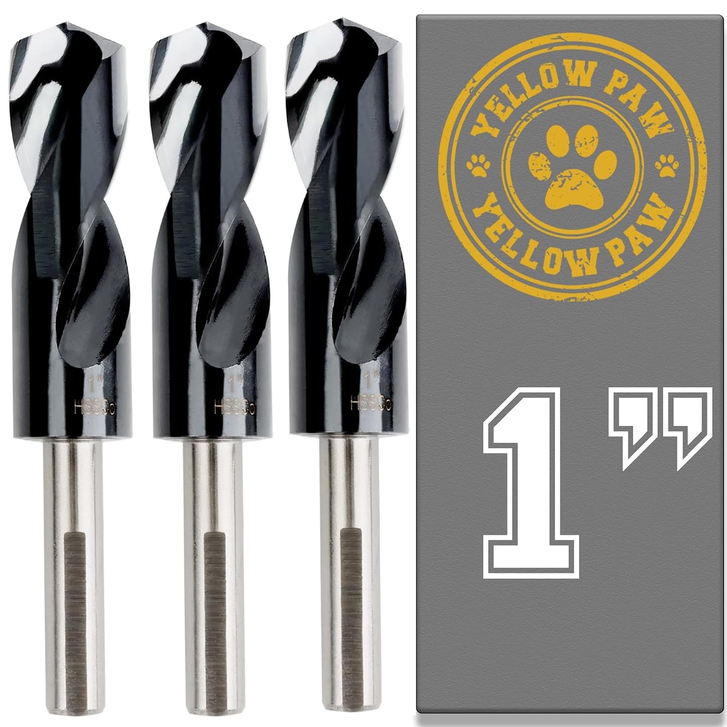 1 Inch Drill Bit Set for Metal, Steel & Aluminum - 3 Pack