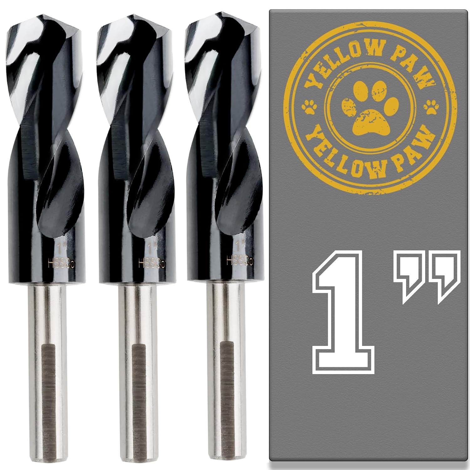 1 Inch Drill Bit Set for Metal, Steel & Aluminum - 3 Pack