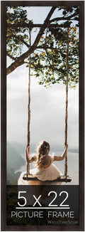 wallsthatspeak 5x22 Espresso Brown Picture Frame for Posters - Durable