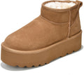 Womens Genuine Suede Ankle Boots - Warm Memory Foam Winter