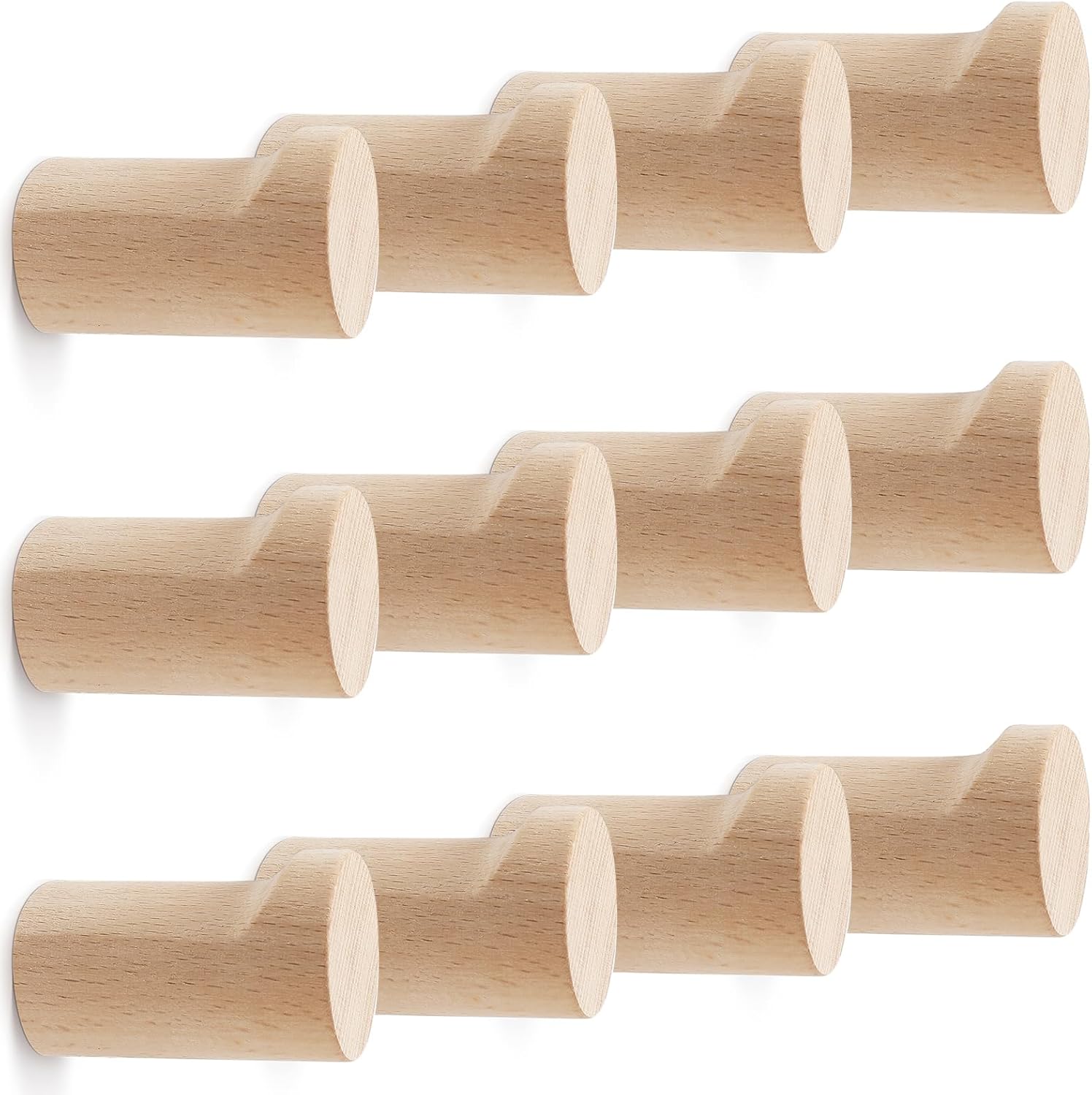 Handmade Rustic Wooden Coat Hooks for Stylish Home Organization