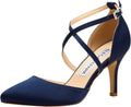 Elegant Navy Blue Heels for Women - Stylish Pointed Pumps