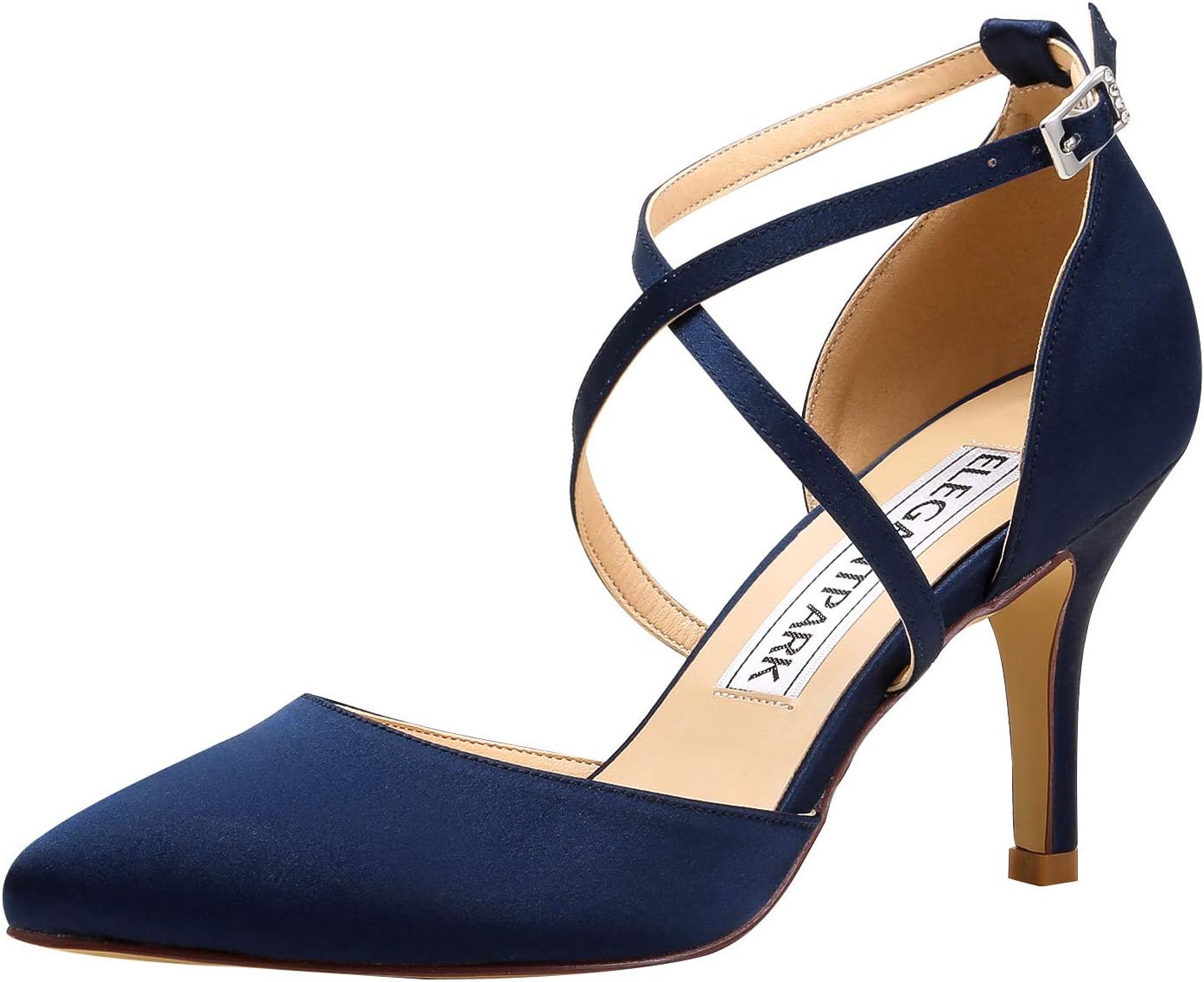 Elegant Navy Blue Heels for Women - Stylish Pointed Pumps