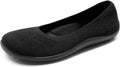 DREAM PAIRS Womens Ballet Flats Wide Toe Box Knit Flats - Comfortable