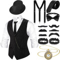 1920s Mens Costume Set for Halloween 2025 - Vest, Hat, Watch & More