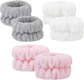 Microfiber Wristbands for Face Washing - Set of 6, Keeps Sleeves Dry