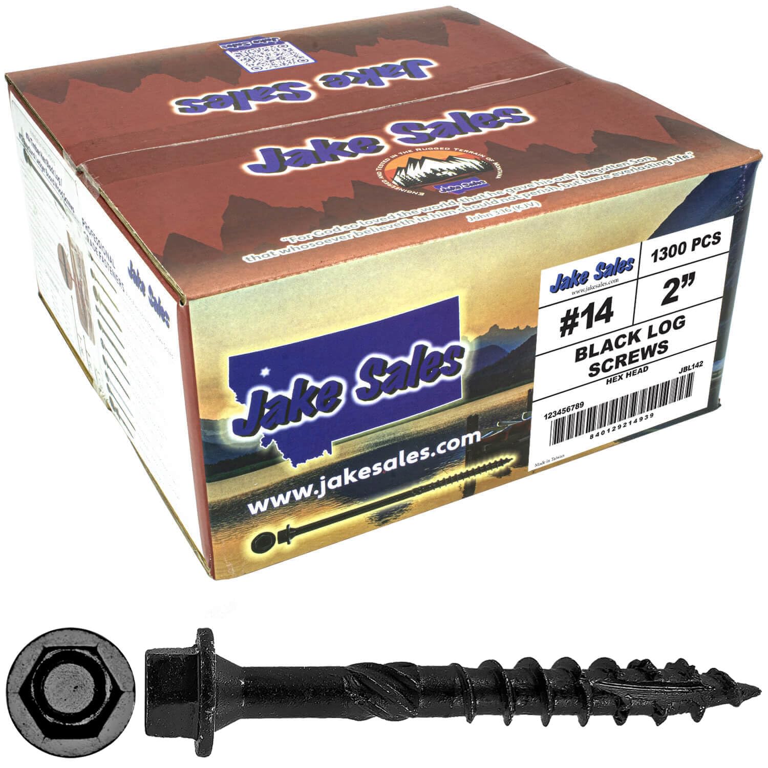 Heavy Duty Black Timber Log Landscaping Screws - 1,300 Count