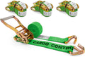 Heavy Duty 2 Inch x 12 Foot Ratchet Straps with J Hooks