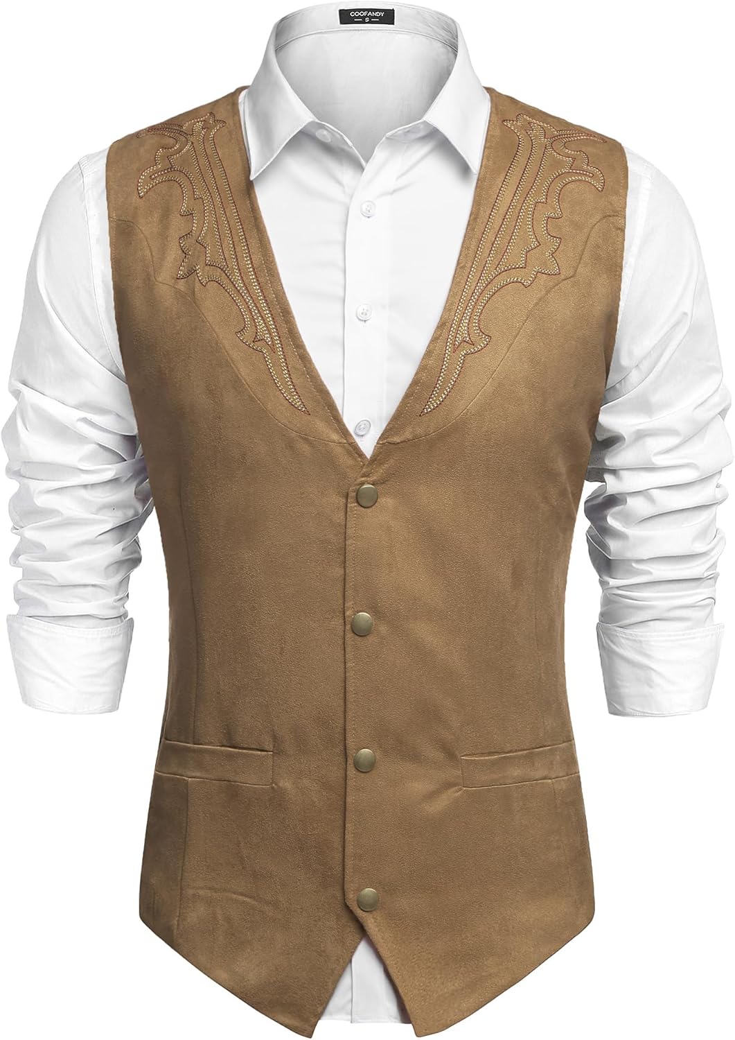 Men's Suede Leather Vest for a Stylish Cowboy Look