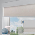 Motorized Blinds Linen 33.5 x 72 - No Drill Automatic Roller Shades