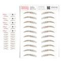 5 Pack Waterproof Eyebrow Tattoos for Women & Men - Ash Brown Natural