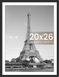 upsimples 20x26 Picture Frame - Classic Black Poster Frame