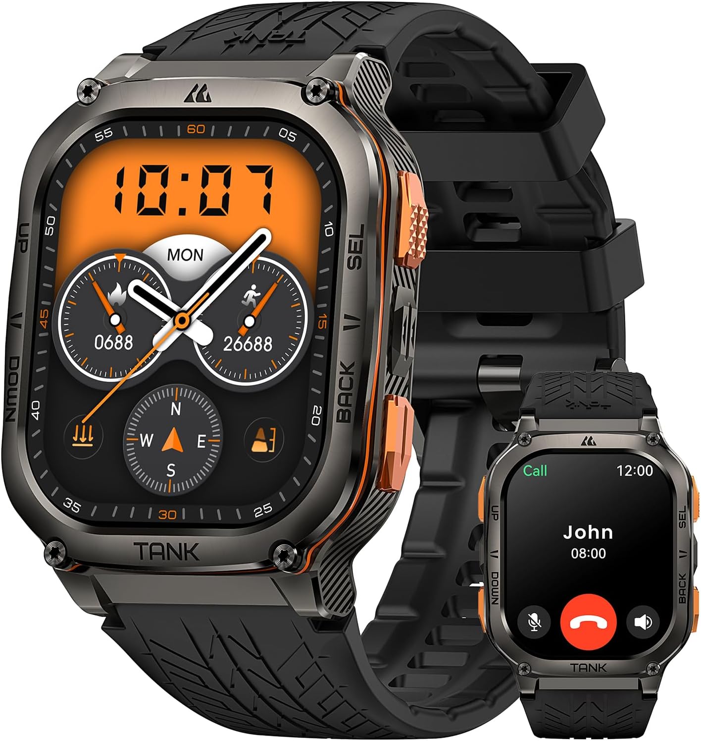AMAZTIM Military Smart Watch with GPS and 50M Waterproof Feature