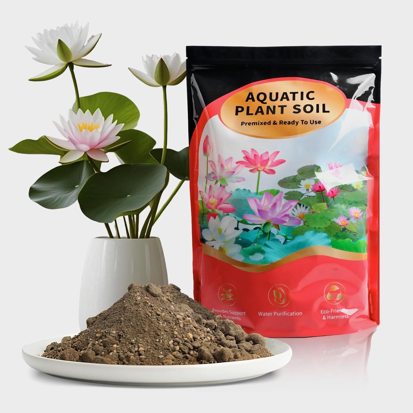 Aquatic Plant Soil for Lotus & Pond Plants - Nutrient-Rich Medium