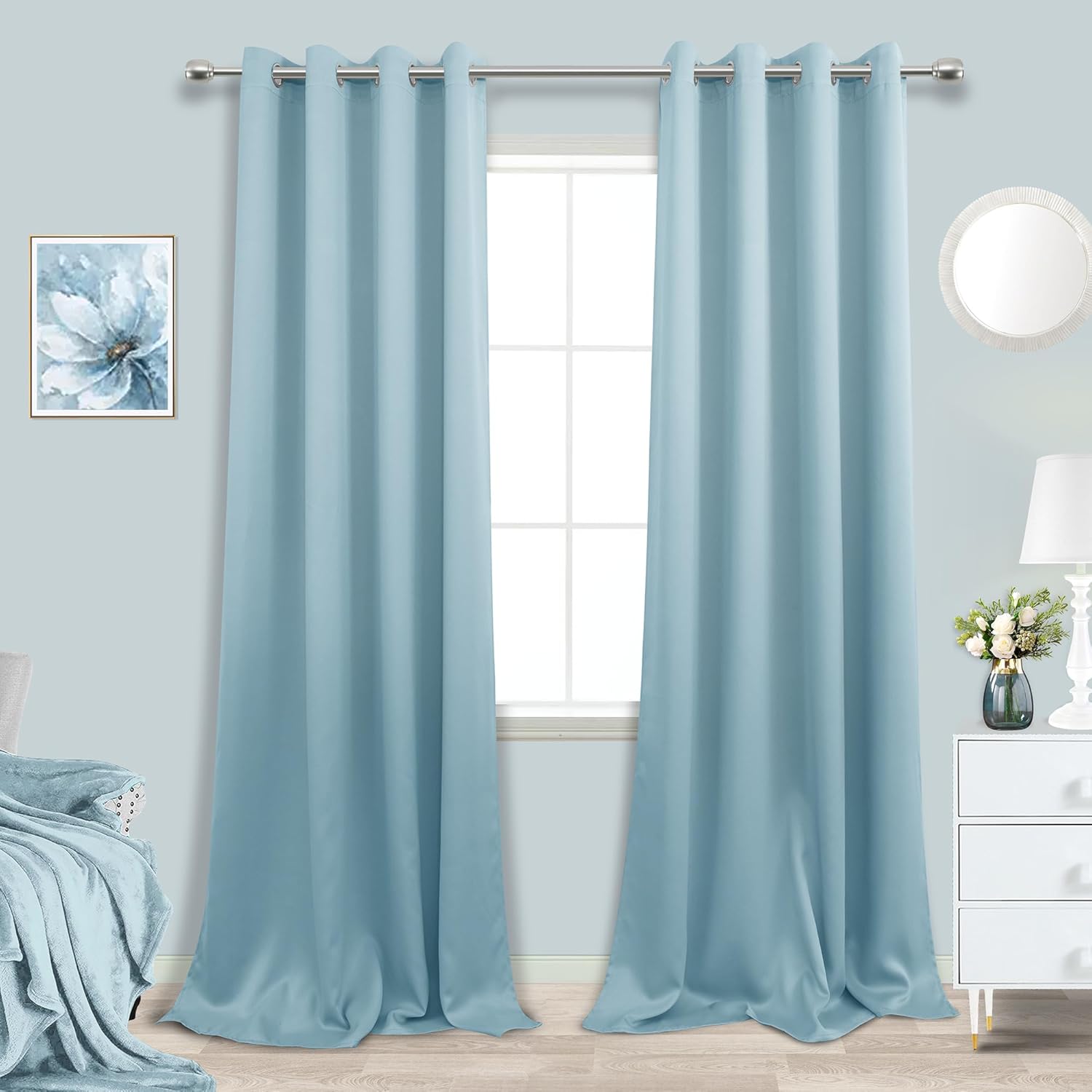 KOUFALL 108 Inch Curtains Set for Room Darkening and Style