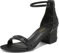 DREAM PAIRS Womens Low-Chunk Low Heel Pump Sandal - Stable 2.75in Feel