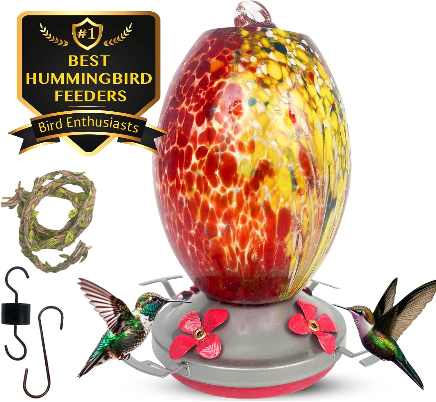 Nature Gear Hummingbird Feeder for Outdoor Garden Enjoyment