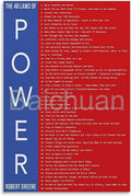Robert Greene The 48 Laws of Power Poster Canvas 12x18in - Wall Art