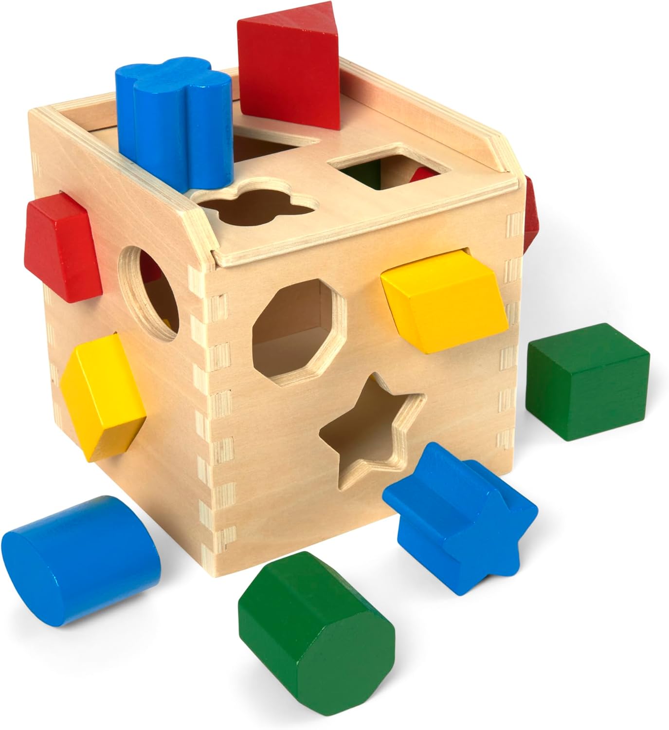Melissa & Doug Shape Sorting Cube - Classic Toy + 12 Shapes