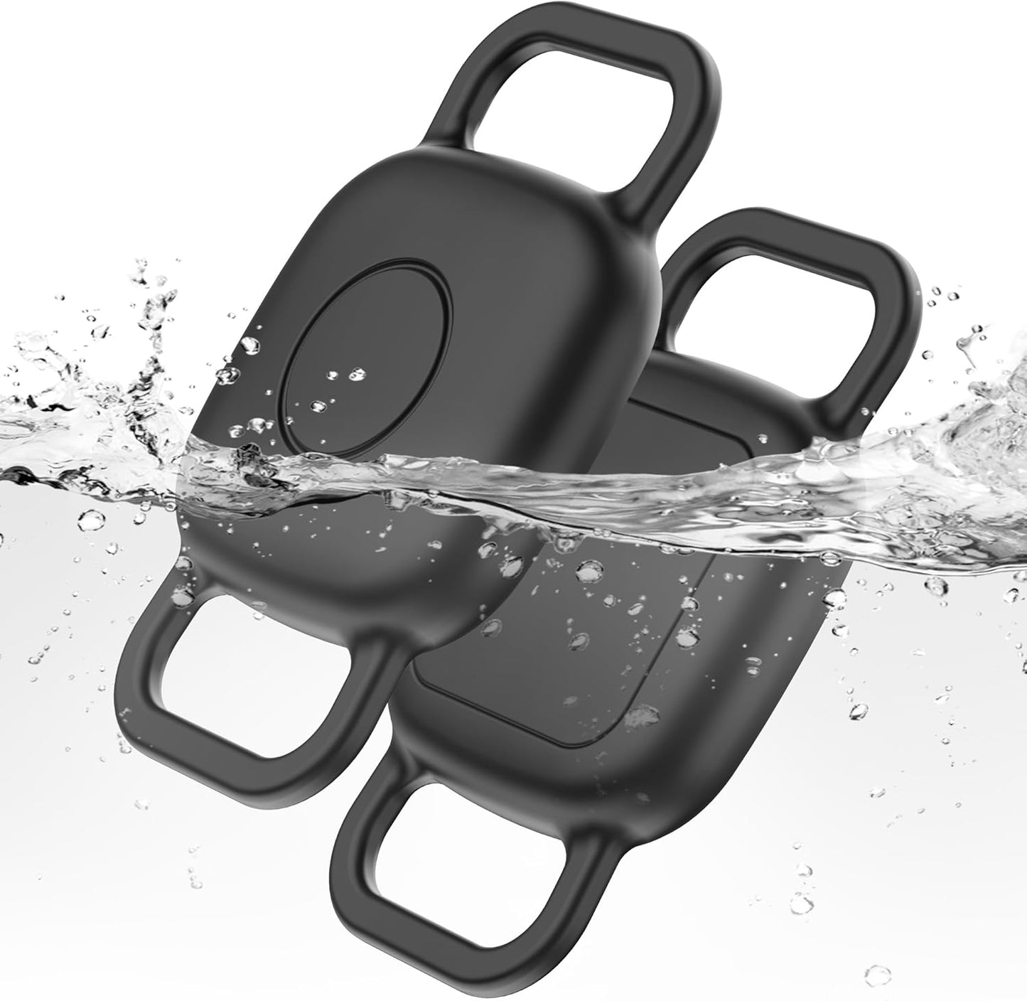 DDJ Waterproof Silicone Case for Tile Tracker, 2-Pack, Black