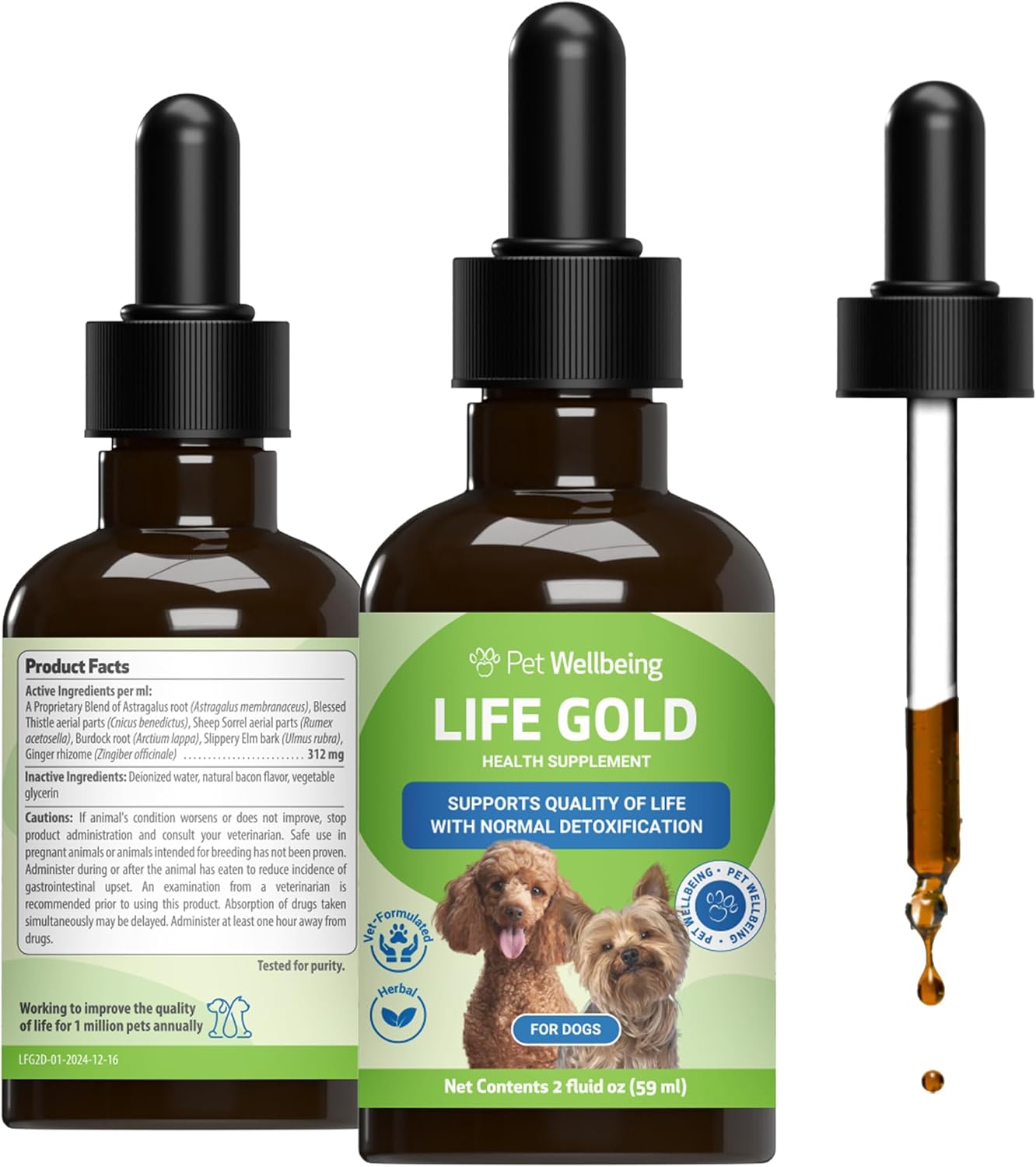 Pet Wellbeing Life Gold for Dogs - Immune Support Supplement