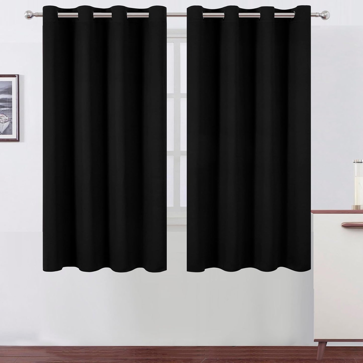 LEMO Blackout Curtains 66 x 63 Inch Thermal Insulated Panels