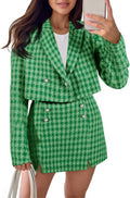 Cicy Bell Womens Cropped Tweed Blazer Sets - Chic Work-to-Weekend Suit