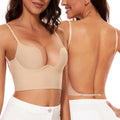 Low Back Bras for Women Seamless Backless Bra - Multiway Plunge