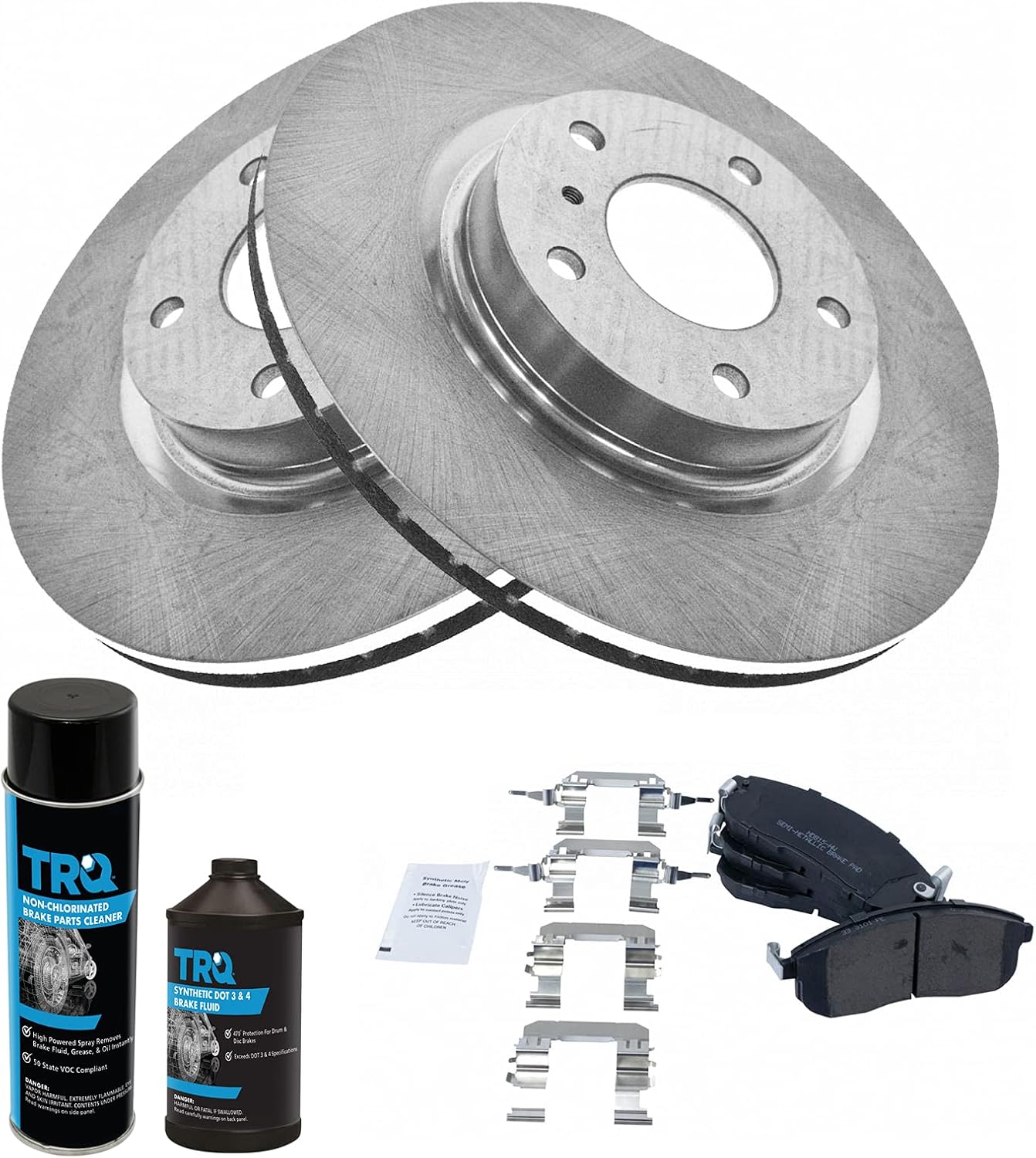 TRQ Front Brake Pad & Rotor Kit for INFINITI G35 and Nissan 350Z
