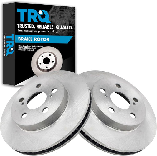 TRQ Front Brake Rotors Set Vented for Toyota Corolla and Prius