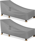 Patio Chaise Lounge Cover Waterproof 78L x 34W x 32H - 2 Pack