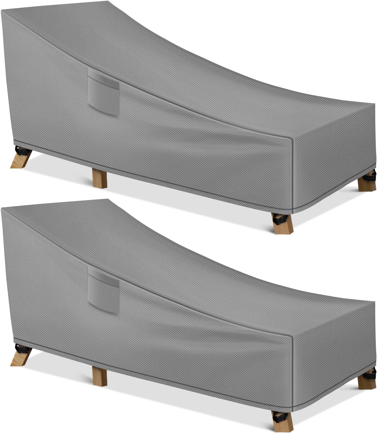 WLEAFJ Patio Chaise Lounge Cover - Waterproof & Heavy Duty