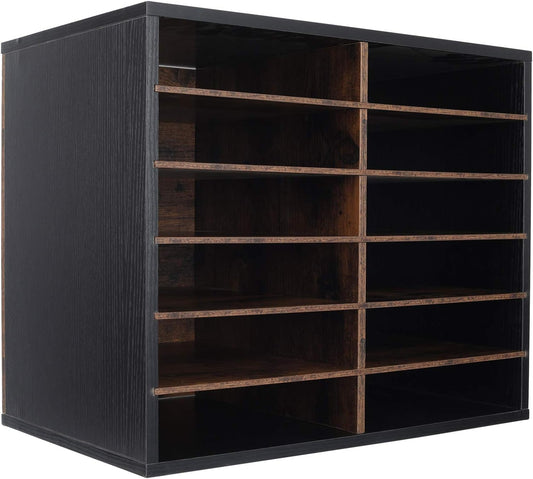 TQVAI Wood Adjustable Literature Organizer for Home & Office