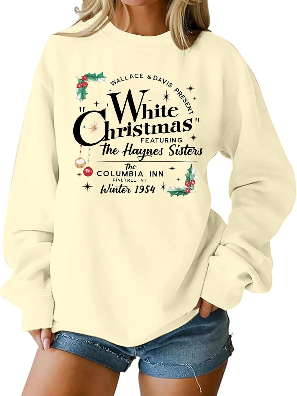 MAXIMGR White Christmas Sweatshirt - Cozy Holiday Fun!