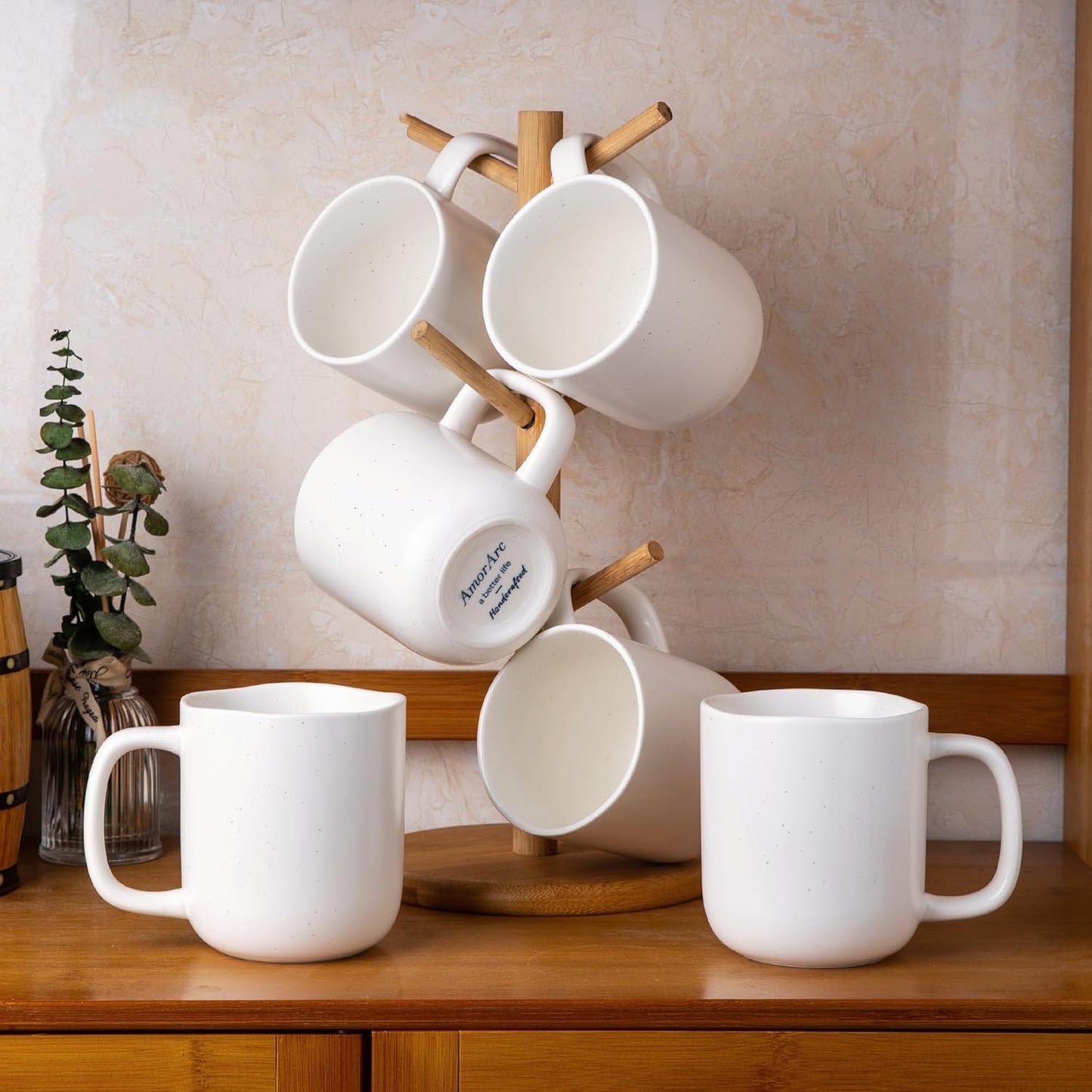 AmorArc 14oz Coffee Mugs Set of 6 for Latte and Tea Lovers