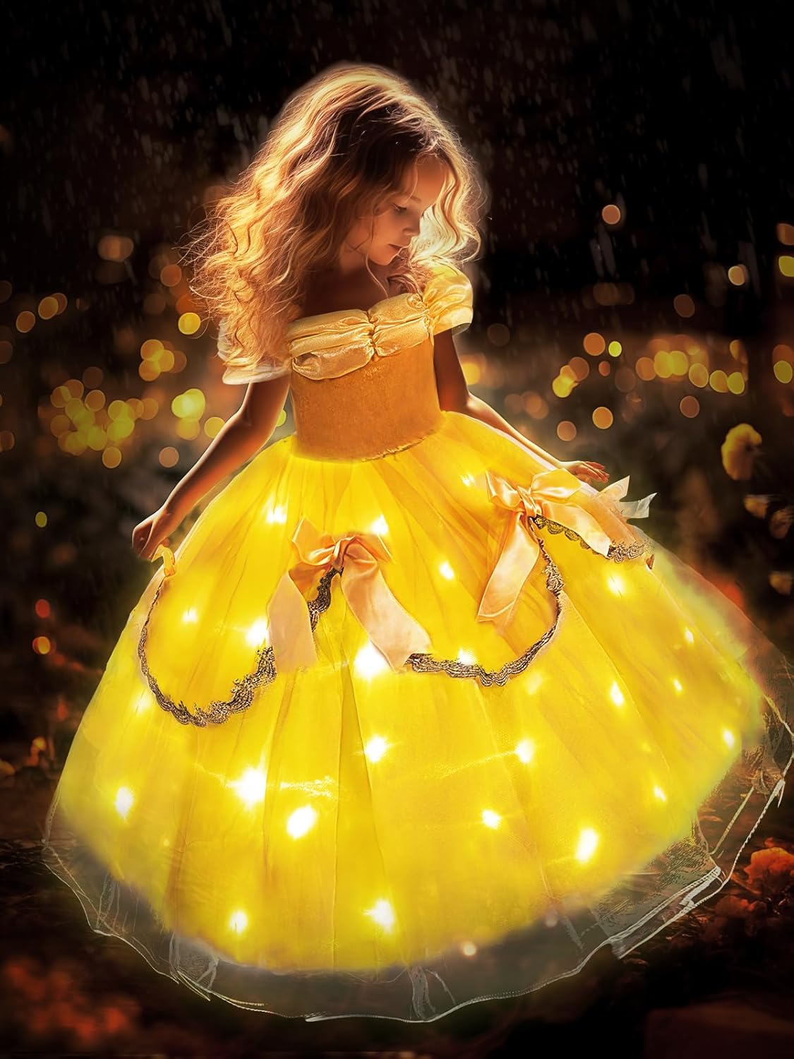 Light Up Princess Dress for Girls, Perfect for Halloween Fun